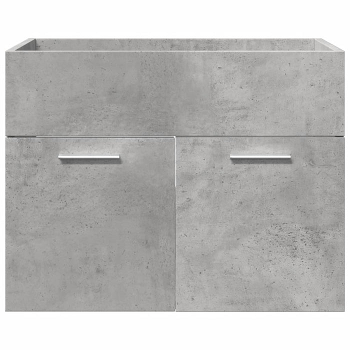Set mobilier de baie, 4 piese, gri beton, lemn compozit WALTI
