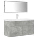 Set mobilier de baie, 3 piese, gri beton, lemn compozit - WALTI WALTI