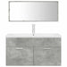 Set mobilier de baie, 3 piese, gri beton, lemn compozit - WALTI WALTI