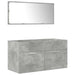 Set mobilier de baie, 3 piese, gri beton, lemn compozit - WALTI WALTI