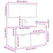 Set mobilier de baie, 3 piese, gri beton, lemn compozit - WALTI WALTI