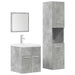 Set mobilier de baie, 4 piese, gri beton, lemn compozit - WALTI WALTI