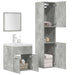 Set mobilier de baie, 4 piese, gri beton, lemn compozit - WALTI WALTI