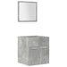 Set mobilier de baie, 4 piese, gri beton, lemn compozit - WALTI WALTI