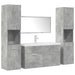 Set mobilier de baie, 5 piese, gri beton, lemn prelucrat - WALTI WALTI