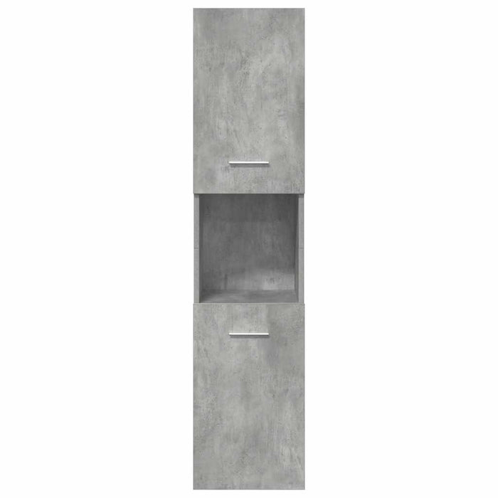 Set mobilier de baie, 5 piese, gri beton, lemn prelucrat - WALTI WALTI