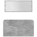 Set mobilier de baie, 5 piese, gri beton, lemn prelucrat - WALTI WALTI