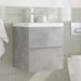 Set mobilier de baie, 2 piese, gri beton, lemn compozit - WALTI WALTI