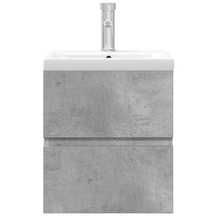 Set mobilier de baie, 2 piese, gri beton, lemn compozit - WALTI WALTI