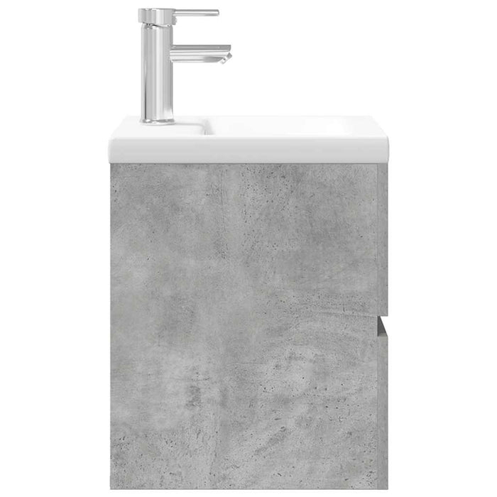 Set mobilier de baie, 2 piese, gri beton, lemn compozit - WALTI WALTI