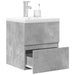 Set mobilier de baie, 2 piese, gri beton, lemn compozit - WALTI WALTI