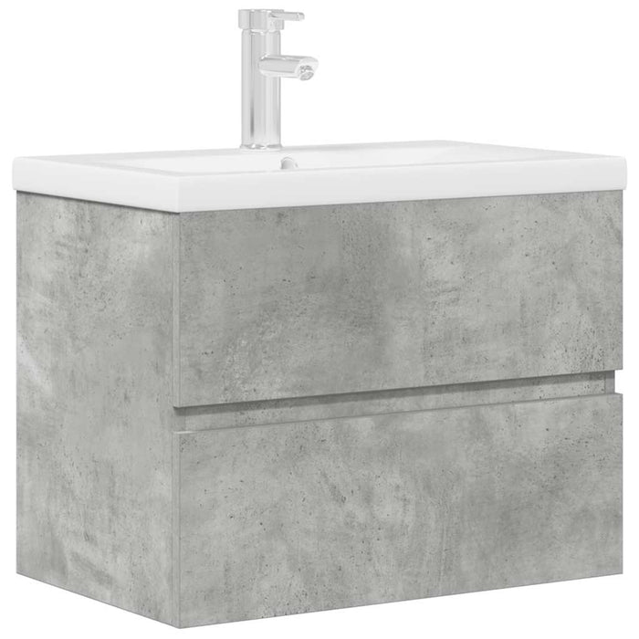 Set mobilier de baie, 2 piese, gri beton, lemn compozit - WALTI WALTI