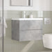 Set mobilier de baie, 2 piese, gri beton, lemn compozit - WALTI WALTI