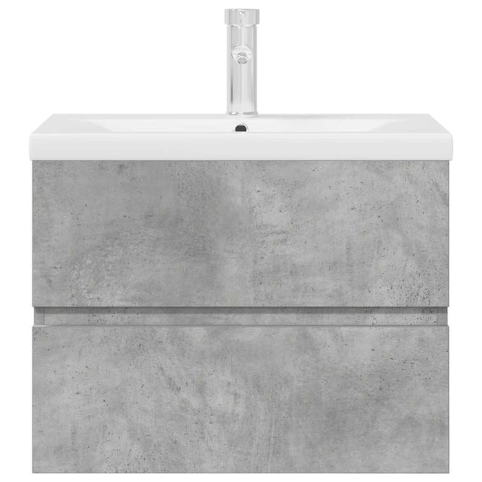 Set mobilier de baie, 2 piese, gri beton, lemn compozit - WALTI WALTI