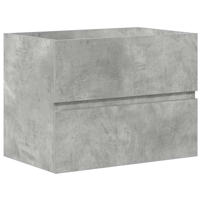 Set mobilier de baie, 2 piese, gri beton, lemn compozit - WALTI WALTI