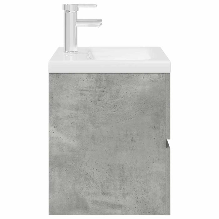 Set mobilier de baie, 2 piese, gri beton, lemn compozit - WALTI WALTI