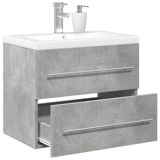 Set mobilier de baie, 2 piese, gri beton, lemn compozit - WALTI WALTI