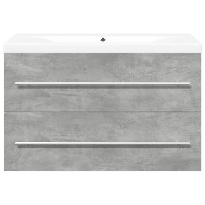 Set mobilier de baie, 2 piese, gri beton, lemn compozit - WALTI WALTI