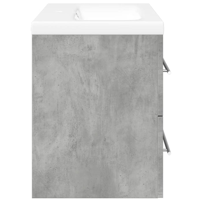 Set mobilier de baie, 2 piese, gri beton, lemn compozit - WALTI WALTI