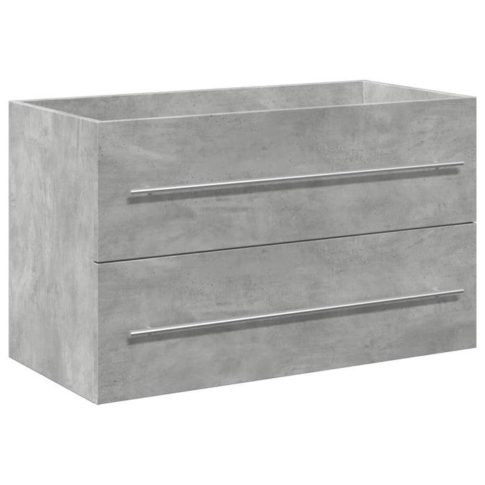 Set mobilier de baie, 2 piese, gri beton, lemn compozit - WALTI WALTI