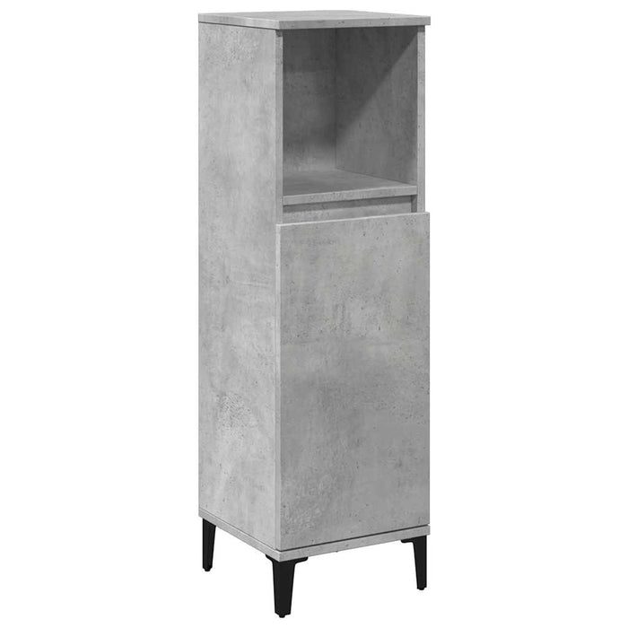 Set mobilier de baie, 3 piese, gri beton, lemn compozit WALTI