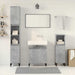 Set mobilier de baie, 3 piese, gri beton, lemn compozit - WALTI WALTI