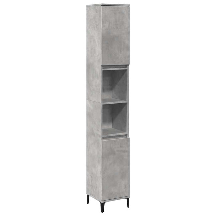 Set mobilier de baie, 3 piese, gri beton, lemn compozit - WALTI WALTI