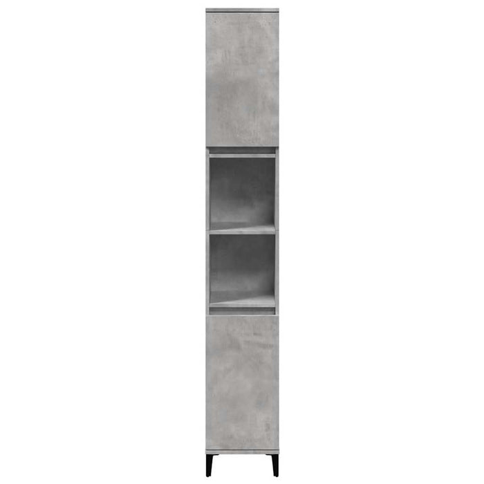 Set mobilier de baie, 3 piese, gri beton, lemn compozit - WALTI WALTI