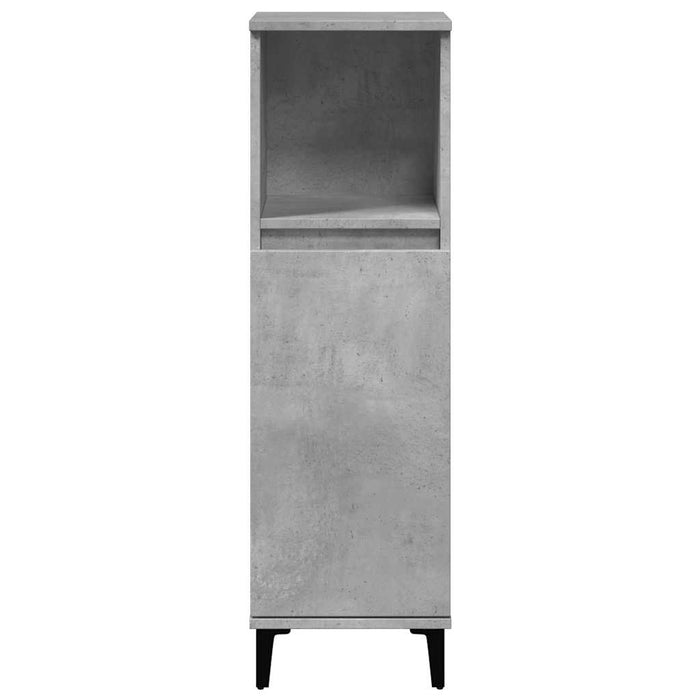Set mobilier de baie, 3 piese, gri beton, lemn compozit - WALTI WALTI