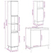 Set mobilier de baie, 3 piese, gri beton, lemn compozit - WALTI WALTI