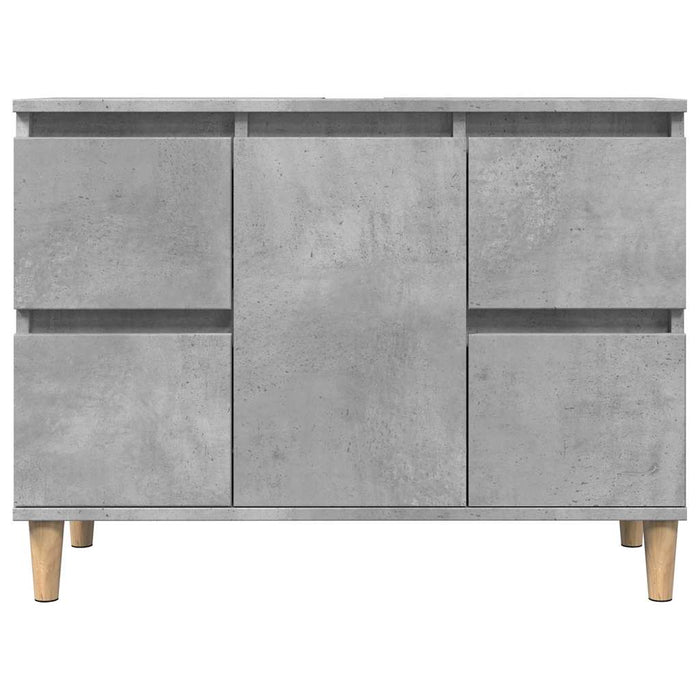 Set mobilier de baie, 3 piese, gri beton, lemn compozit WALTI