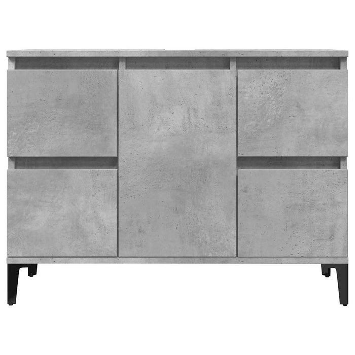 Set mobilier de baie, 3 piese, gri beton, lemn compozit WALTI