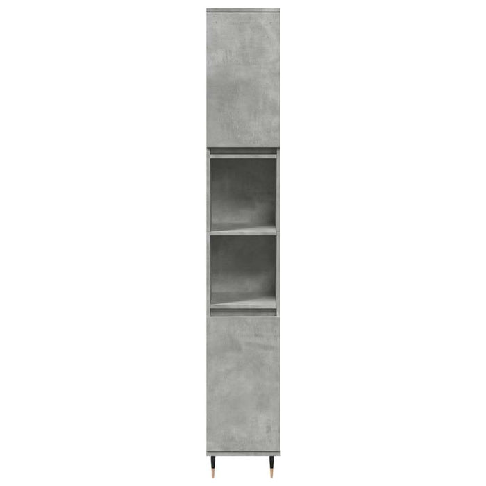 Set mobilier de baie, 3 piese, gri beton, lemn compozit - WALTI WALTI