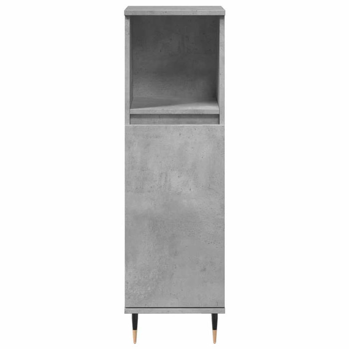 Set mobilier de baie, 3 piese, gri beton, lemn compozit - WALTI WALTI