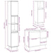 Set mobilier de baie, 3 piese, gri beton, lemn compozit - WALTI WALTI