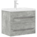 Set mobilier de baie, 2 piese, gri beton, lemn compozit - WALTI WALTI