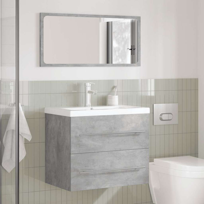Set mobilier de baie, 2 piese, gri beton, lemn compozit - WALTI WALTI