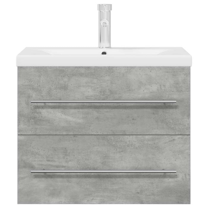 Set mobilier de baie, 2 piese, gri beton, lemn compozit - WALTI WALTI