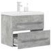 Set mobilier de baie, 2 piese, gri beton, lemn compozit - WALTI WALTI