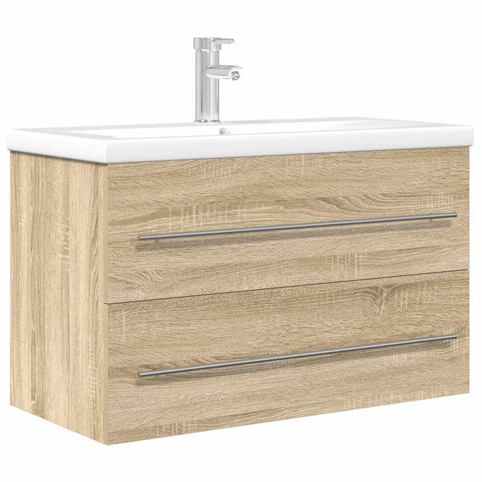Set mobilier de baie, 2 piese, stejar sonoma, lemn prelucrat - WALTI WALTI