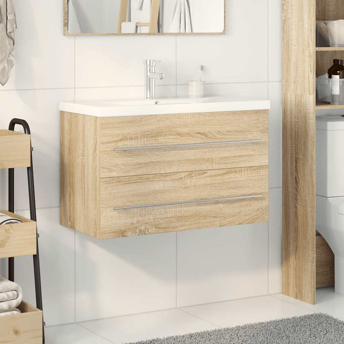 Set mobilier de baie, 2 piese, stejar sonoma, lemn prelucrat - WALTI WALTI