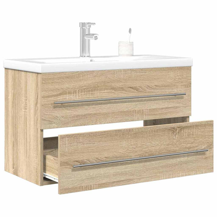 Set mobilier de baie, 2 piese, stejar sonoma, lemn prelucrat - WALTI WALTI