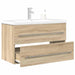 Set mobilier de baie, 2 piese, stejar sonoma, lemn prelucrat - WALTI WALTI
