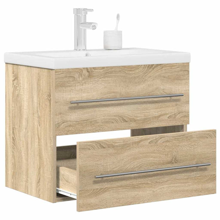 Set mobilier de baie, 2 piese, stejar sonoma, lemn prelucrat WALTI