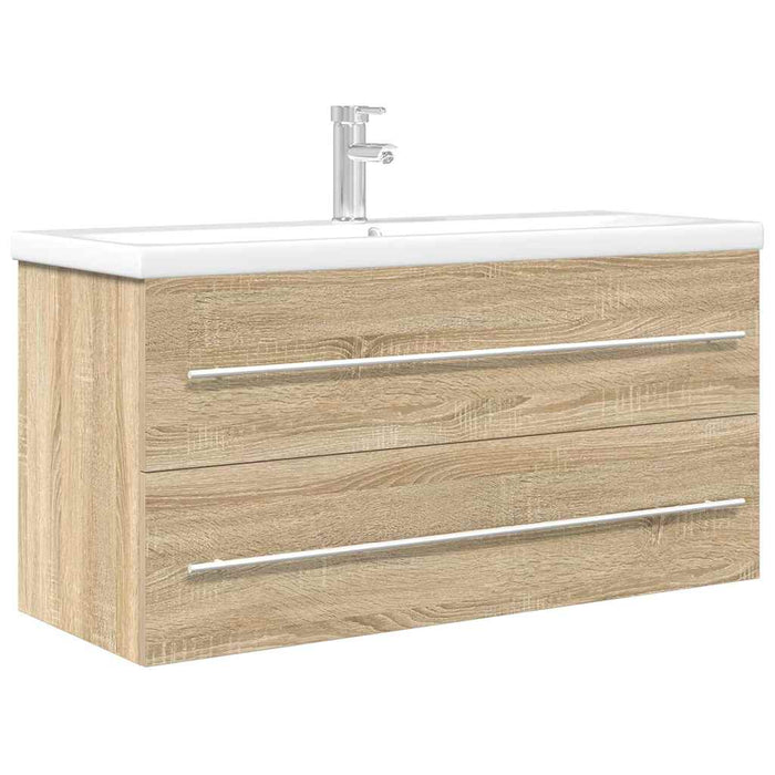 Set mobilier de baie, 2 piese, stejar sonoma, lemn prelucrat WALTI