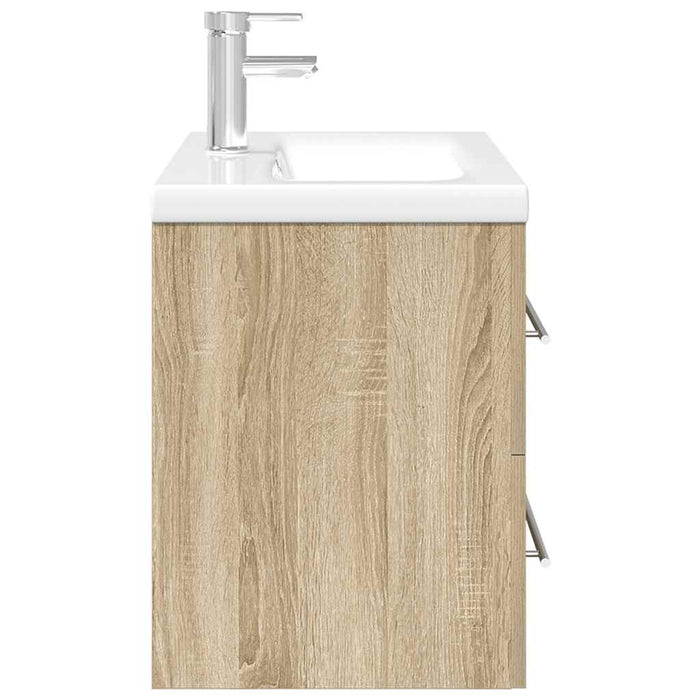 Set mobilier de baie, 2 piese, stejar sonoma, lemn prelucrat WALTI