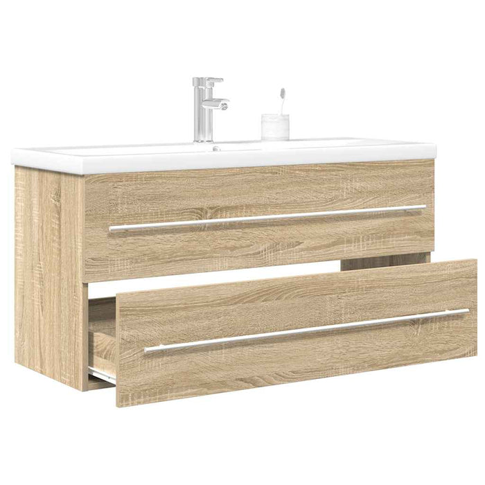 Set mobilier de baie, 2 piese, stejar sonoma, lemn prelucrat WALTI