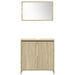 Set mobilier de baie, 4 piese, stejar sonoma, lemn prelucrat - WALTI WALTI