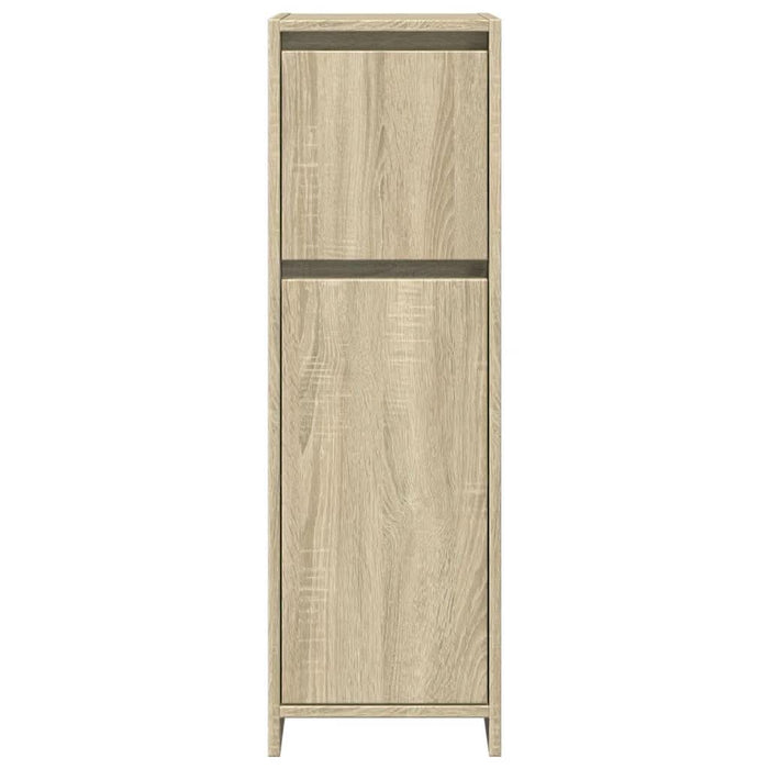 Set mobilier de baie, 4 piese, stejar sonoma, lemn prelucrat - WALTI WALTI