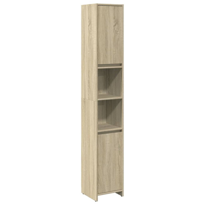 Set mobilier de baie, 4 piese, stejar sonoma, lemn prelucrat - WALTI WALTI